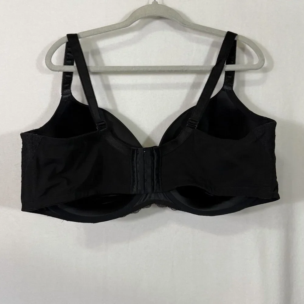 Torrid Curve Black Lightly Lined T-Shirt Underwire Adjustable Straps Bra 48F